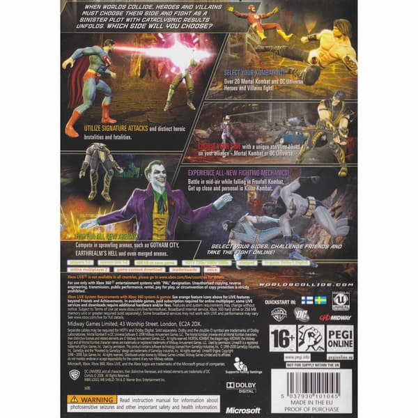 Mortal Kombat vs DC Universe Xbox 360 (Brukt)