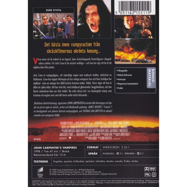 Vampires DVD (Brugt)