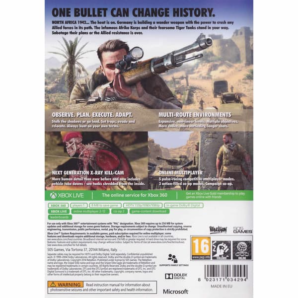 Sniper Elite III Xbox 360 (Brukt)