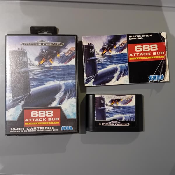 688 Attack Sub Sega Mega Drive (Brukt)