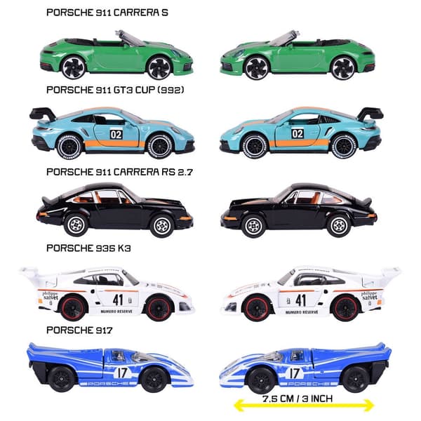 Porsche set 5 cars