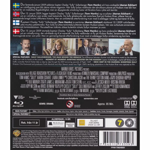 Sully Blu-Ray (Begagnad)