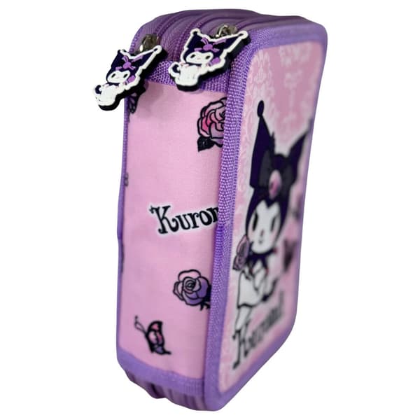 Hello Kitty Kuromi Purple triple pencil case