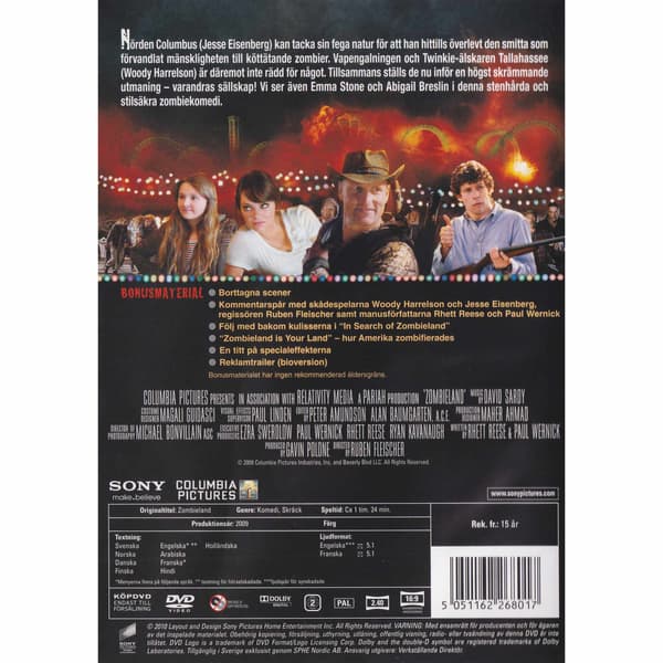 Zombieland DVD (Begagnad)