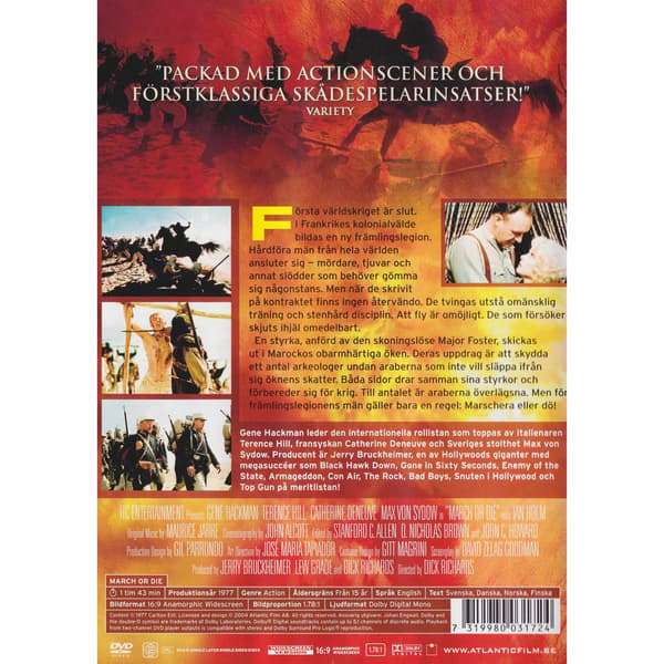 March or Die DVD (Brukt)