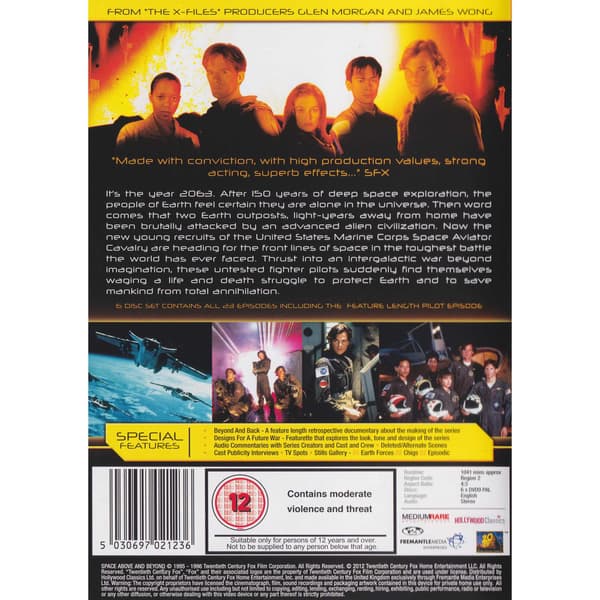 Space Above and Beyond The Complete Series DVD (Begagnad)