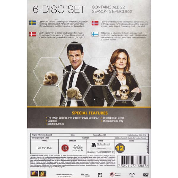 Bones Season 5 DVD (Begagnad)