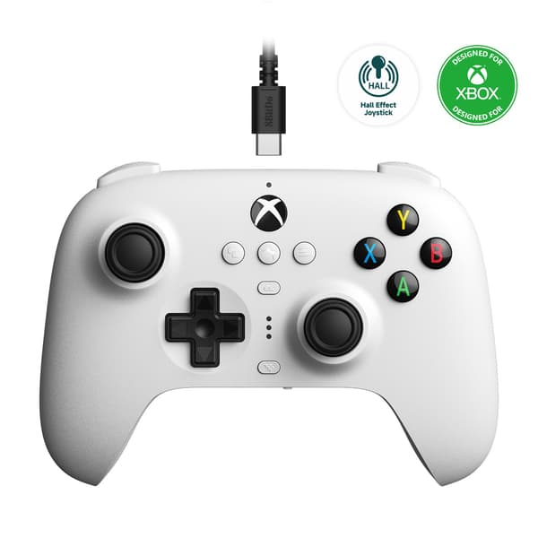 8BitDo Ultimate Trådbunden Xbox Handkontroll Hall Edition Vit