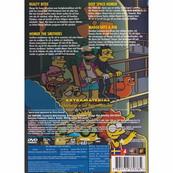The Simpsons Risky Business DVD (Begagnad)