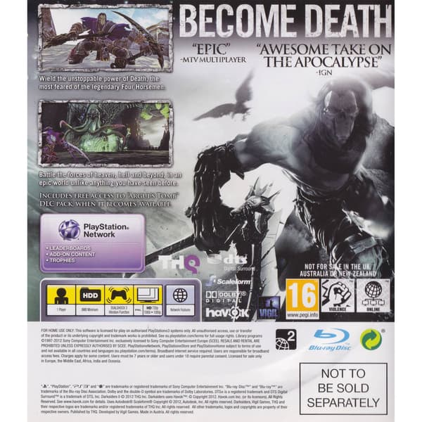 Darksiders II Limited Edition Playstation 3 PS3 Bundle Copy (Begagnad)