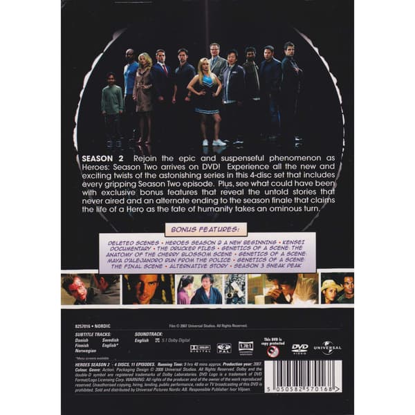 Heroes Season 2 DVD (Brukt)