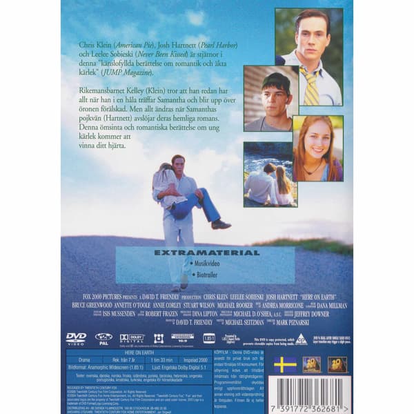 Here on Earth DVD (Brukt)