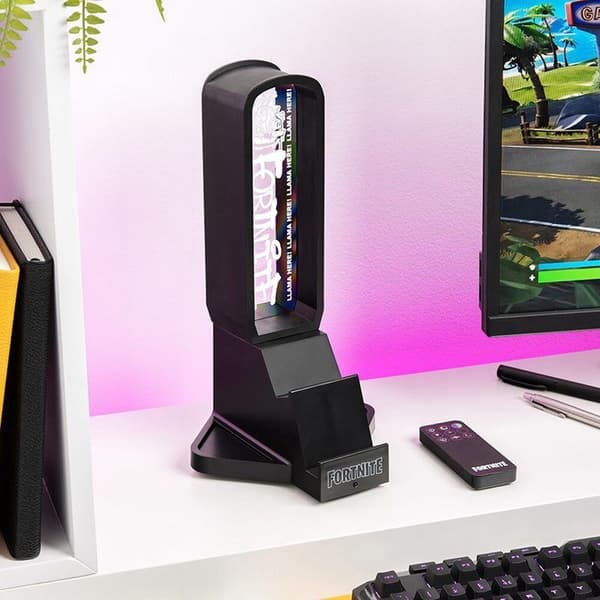 Fortnite desk headphone stand with light