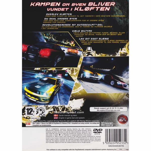 Need for Speed Carbon Playstation 2 PS2 Danish (Brukt)