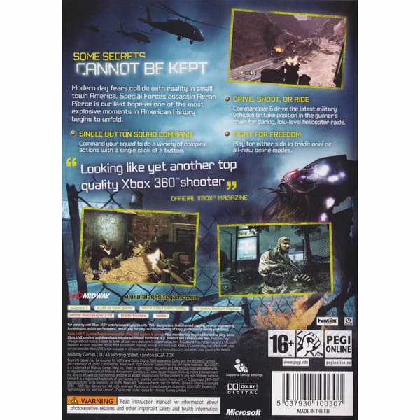 Blacksite Xbox 360 (Käytetty)