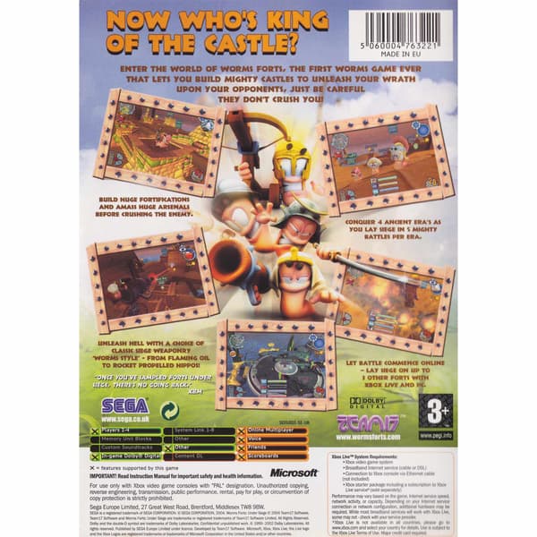 Worms Forts Under Siege Xbox (Brukt)