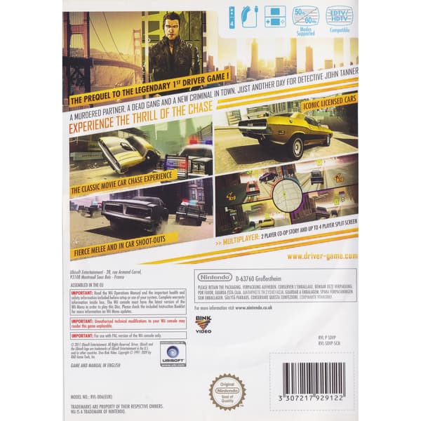 Driver San Francisco Nintendo Wii (Brukt)