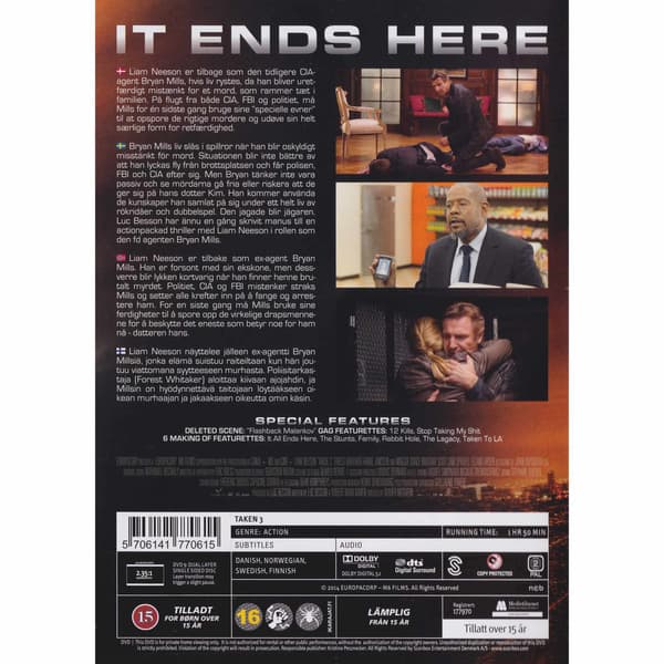 Taken 3  DVD (Begagnad)
