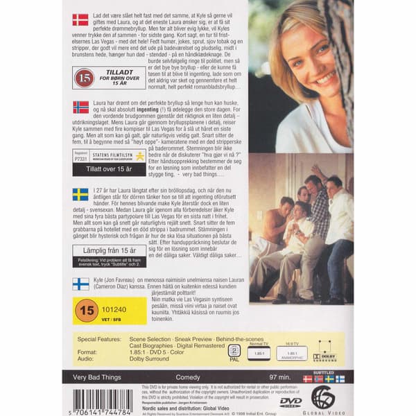 Very Bad Things DVD (Käytetty)