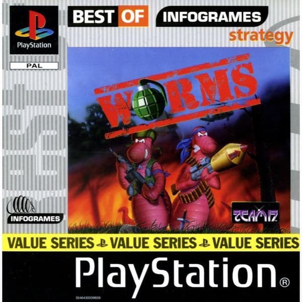Worms Playstation 1 PS1 Values Series (Brugt)
