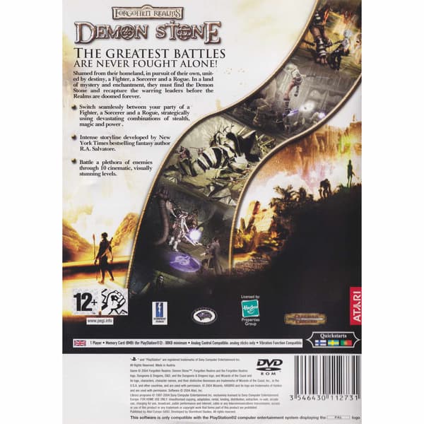 Forgotten Realms Demon Stone Playstation 2 PS2 (Brukt)