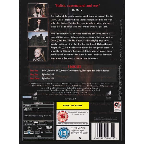 Hex The Complete First Season DVD (Brukt)