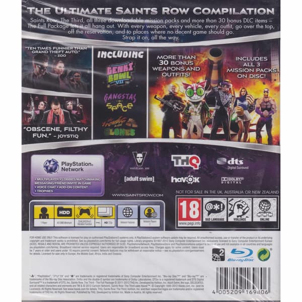 Saints Row The Third The Full Package Playstation 3 PS3