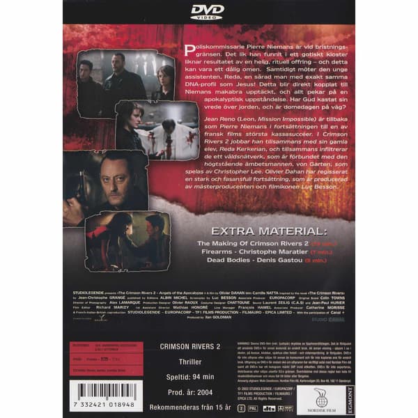 De blodröda floderna II DVD (Begagnad)