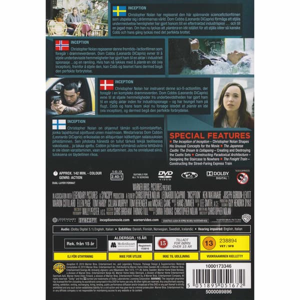 Inception DVD (Käytetty)