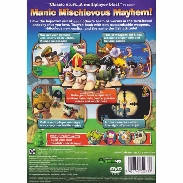 Worms 4 Mayhem PC DVD Exclusive (Käytetty)