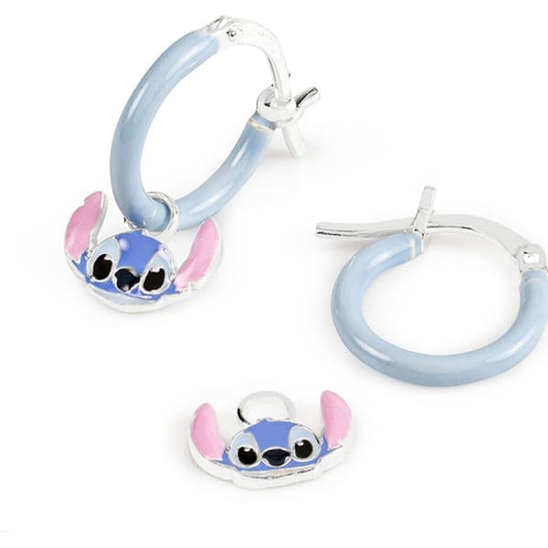 Disney Stitch Charm sterling silver earrings