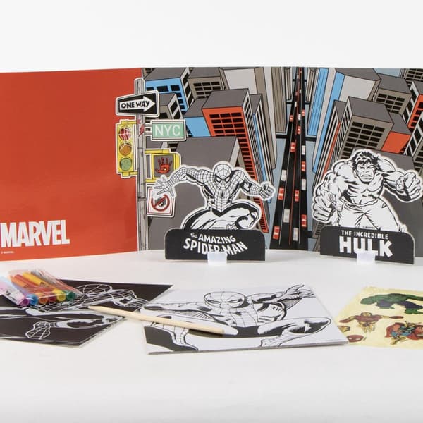 Marvel Spiderman Colouring backpack set