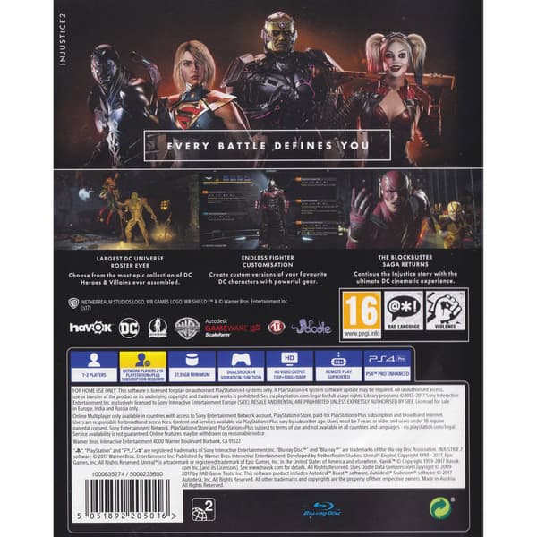 Injustice 2 Playstation 4 PS4 (Brukt)