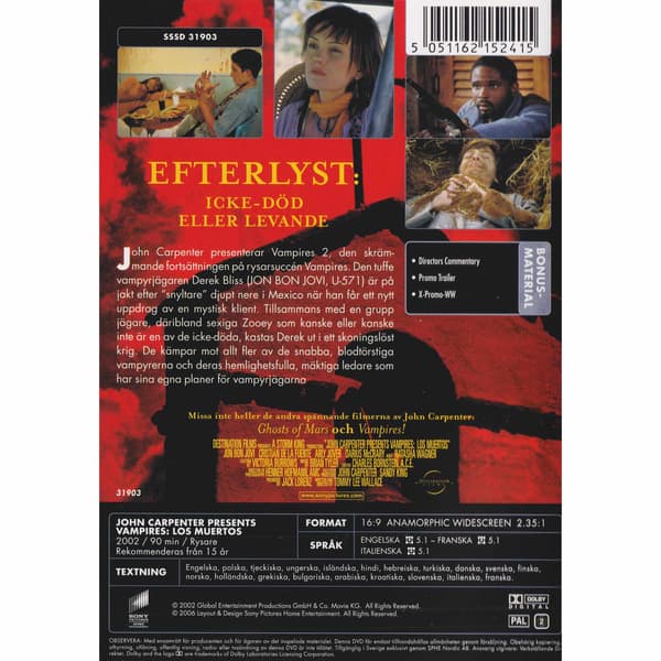 Vampires 2 DVD (Brugt)
