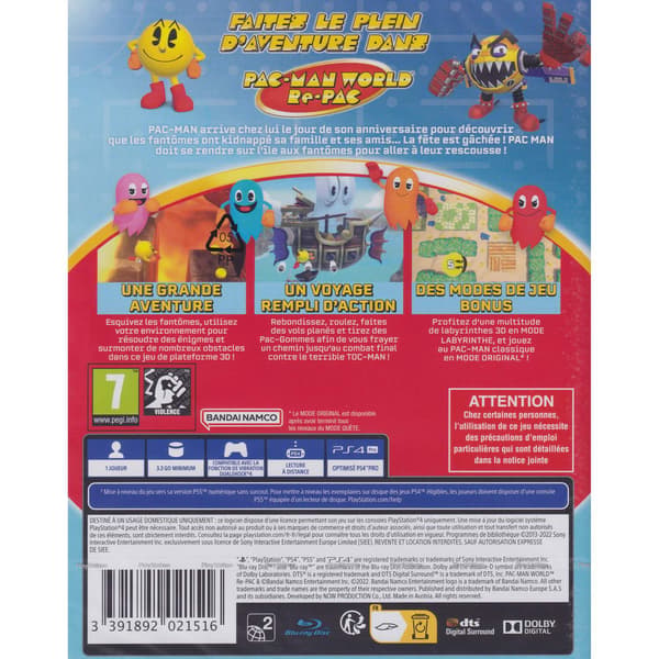 Pac-Man World Re-Pac Playstation 4 FR Multi-Language in Game