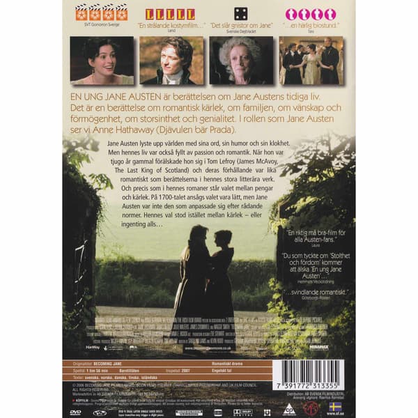 En ung Jane Austen DVD (Begagnad)