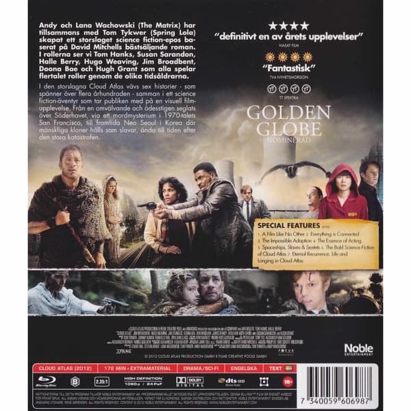 Cloud Atlas Blu-Ray (Brukt)