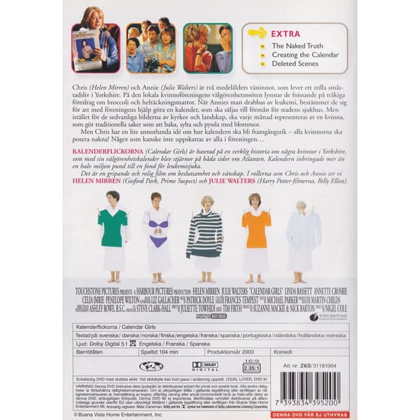 Kalenderflickorna DVD (Begagnad)