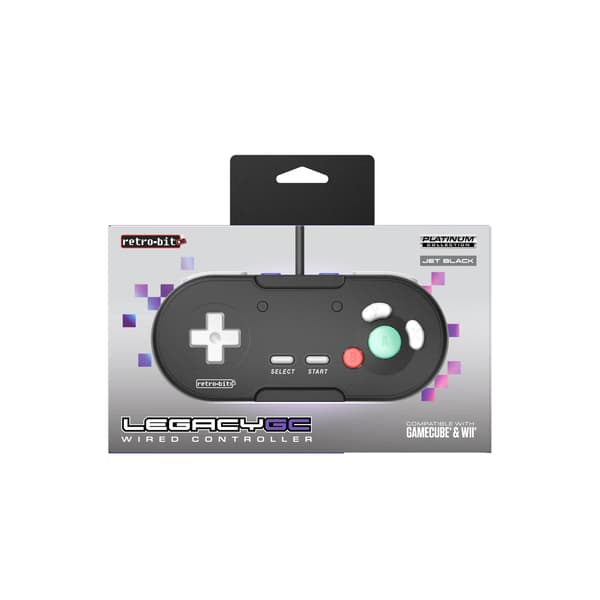 Retro-Bit LegacyGC Wired Controller Jet Black Nintendo Gamecube