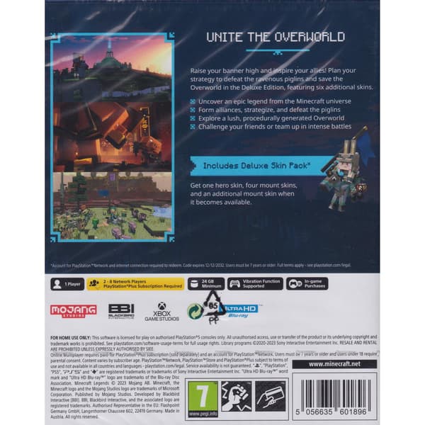 Minecraft Legends Deluxe Edition Playstation 5 PS5