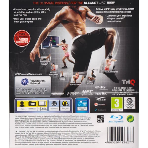 UFC Personal Trainer Playstation 3 PS3 Move
