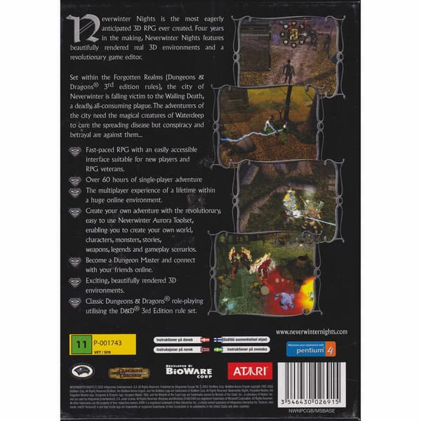 Neverwinter Nights PC CD (Brukt)