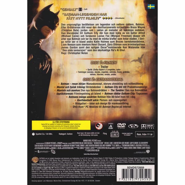 Batman Begins DVD (Brugt)