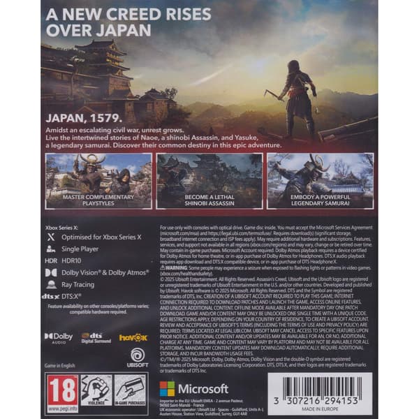 Assassins Creed Shadows Xbox Series X