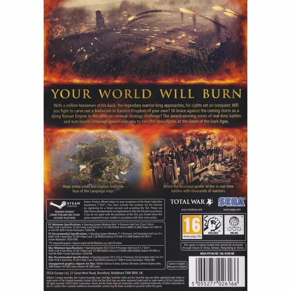 Total War Attila PC DVD (Käytetty)