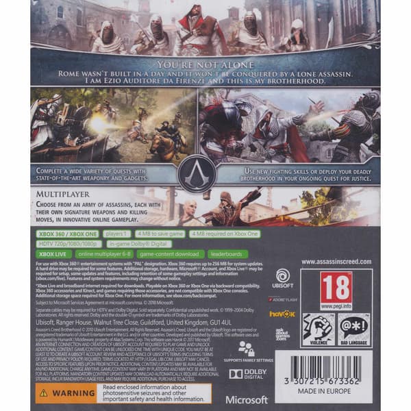 Assassins Creed Brotherhood Xbox One