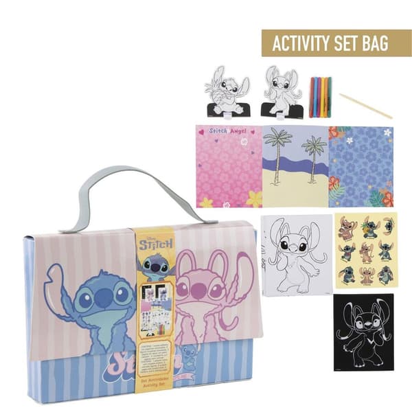 Disney Stitch Colouring bag set