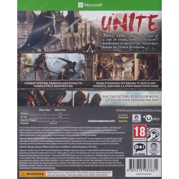 Assassins Creed Unity Xbox One