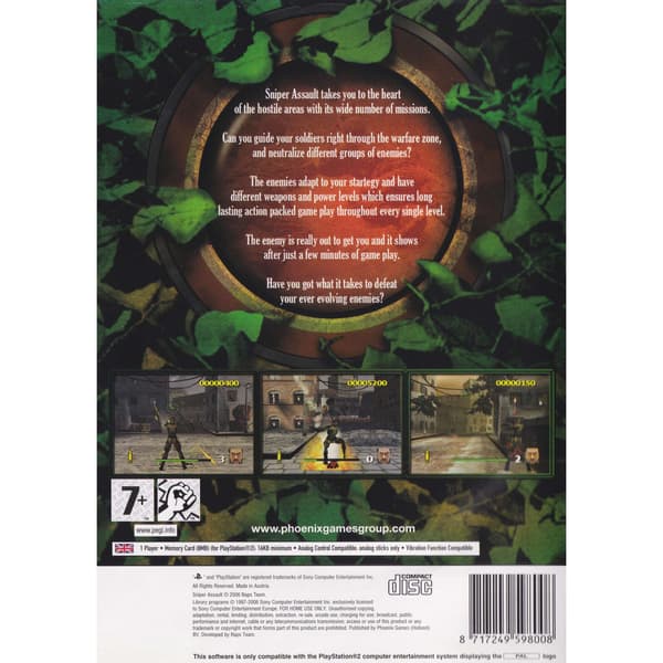 Sniper Assualt Playstation 2 PS2 (Brukt)