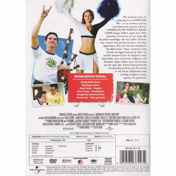 American Pie Presents Band Camp DVD (Brukt)